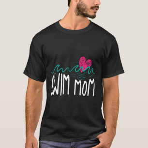 T-shirt Cool Swim Maman Coeur Funny Pool Nager Mère Athlèt