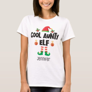 T-shirt Cool tante elf famille correspondant nom de Noël