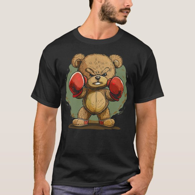 T-shirt Cool Teddy bear with boxing gloves outfit (Devant)