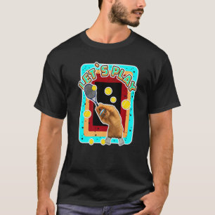 T-shirt Cool Tennis Chat Portant Des Lunettes De Soleil Te