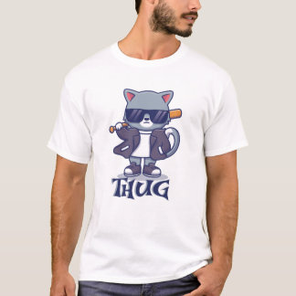 T-shirt Cool thug cat life 