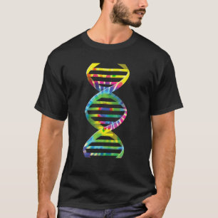 T-shirt Cool Tie Dye ADN Helix Funny Genetics Recherche Lo