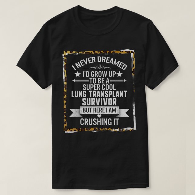 T-shirt Cool Transplantation pulmonaire Survivant Orgue Do (Design devant)
