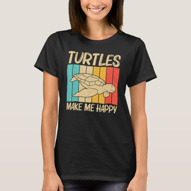 T-shirt Cool Turtle For Men Women Sea Turtle Aquatic Anima (Devant)
