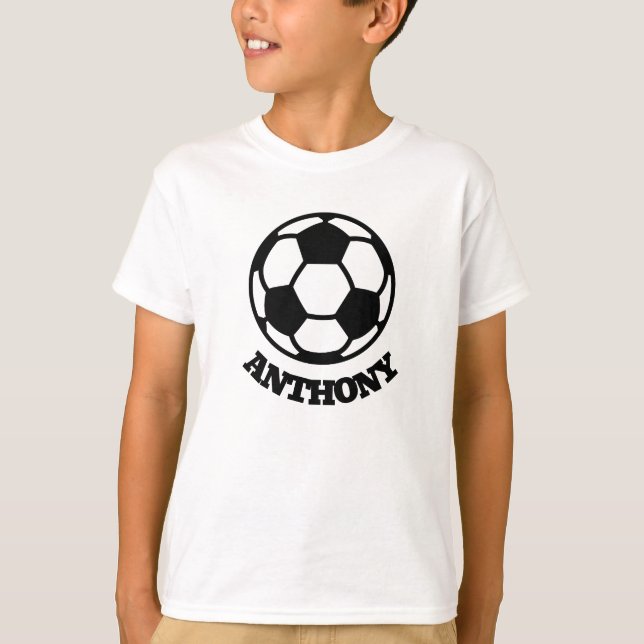 T-shirt Cool Two-sided Soccer Ball Name and Number (Devant)