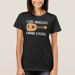 T-shirt Cool Ukulele Pour Hommes Femmes Instrument De Musi