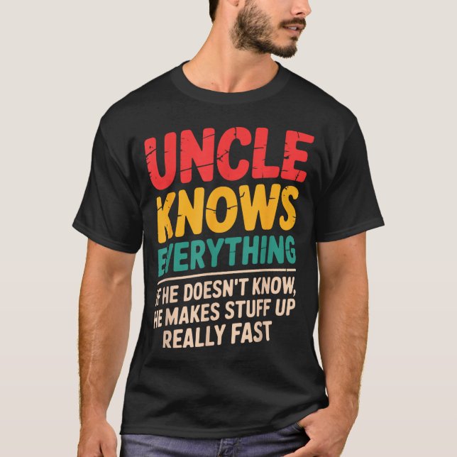 T-shirt Cool Uncle Design For Uncle Men From Nephew Niece  (Devant)