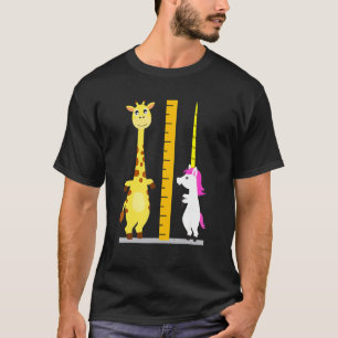 T-shirt Cool Unicorn Giraffe Stick de mesure animal