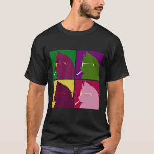 T-shirt Cool Urban Pop Art Retro Style Smooth Smoking Chat