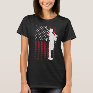 T-shirt Cool US Drapeau Bagpiper Pour Hommes Femmes Joueus