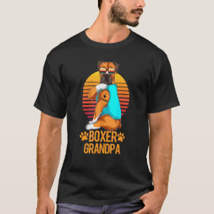 T-shirt Cool vintage Boxer Grand-père Porter Lunettes de s