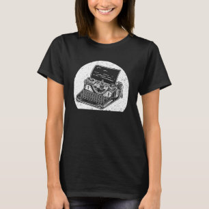 T-shirt Cool Vintage Typewriter Pour Hommes Femmes Auteur