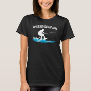 T-shirt Cool Wakeboard Pour Filles Wakeboard Kid Surfer W