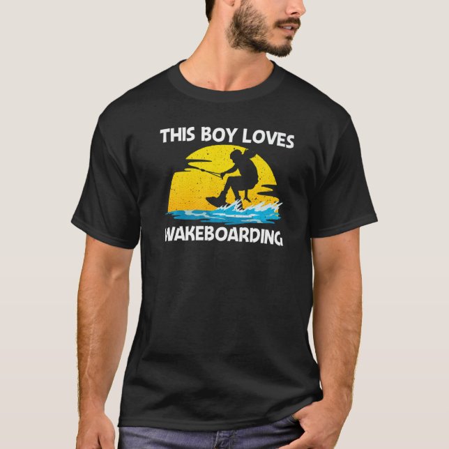 T-shirt Cool Wakeboarding For Boys Men Wakeboard Wakeboard (Devant)