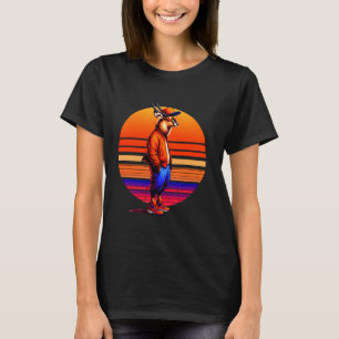 T-shirt Cool Waterbuck Moderne Style urbain Sunset Art rét