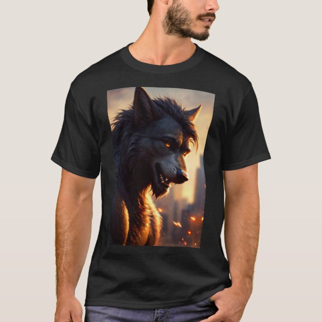 T-shirt Cool Werewolf Furry (Devant)