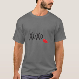 T-shirt Cool XoXo-Hugs-Kisses-Red-Lips