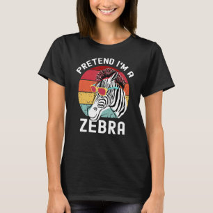 T-shirt Cool Zebra Lunettes de soleil Hipster Vintage Zebr