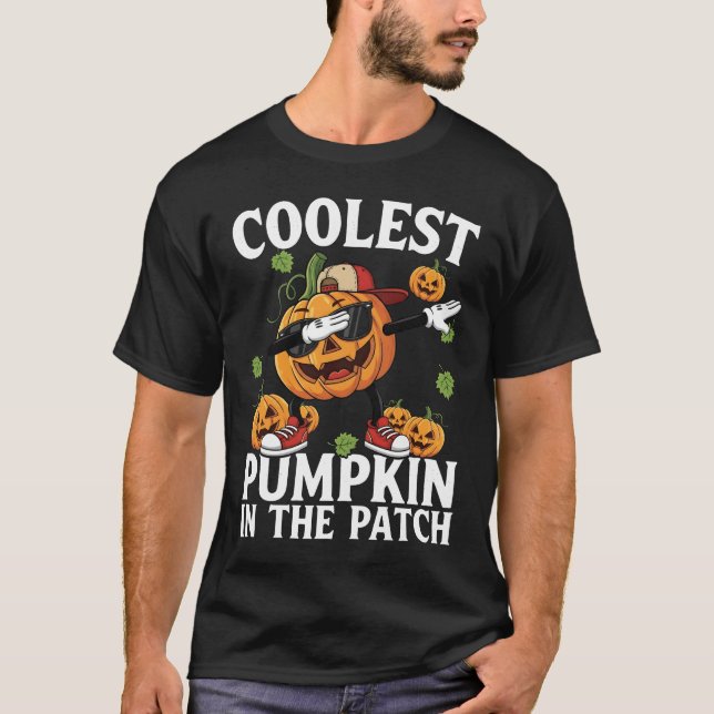 T-shirt Coolest Dabbing Pumpkin in The Patch Halloween (Devant)