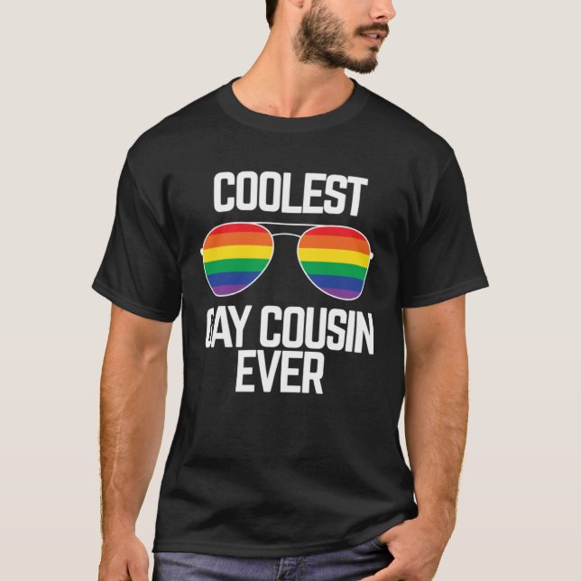 T-shirt Coolest Gay Cousin Ever  Gay Pride (Devant)