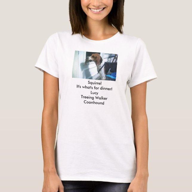 T-shirt Coonhound de marcheur de Treeing (Devant)