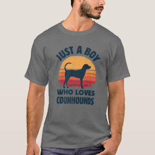 T-shirt Coonhound Juste Un Garçon Qui Aime Chiens Hommes R