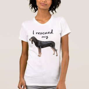 T-shirt Coonhound noir et bronzage de délivrance