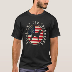T-shirt Coonhound noir et feu Drapeau Usa 4 juillet Maman