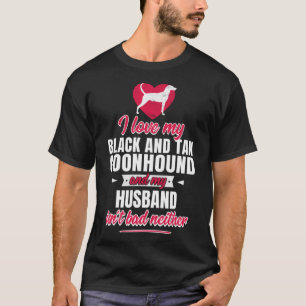 T-shirt Coonhound Noir Et Tan