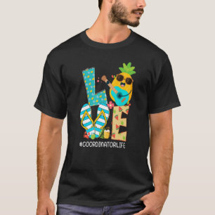 T-shirt Coordinateur d'amour ananas Vie Bonjour Vibes d'ét