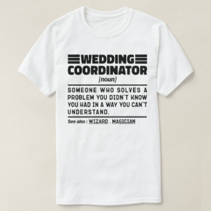 T-shirt Coordonnateur de Mariage Nom Conseiller de Mariée 