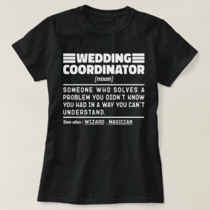 T-shirt Coordonnateur de mariage Nom Consultant en mariage