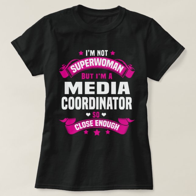 T-shirt Coordonnateur des médias (Design devant)