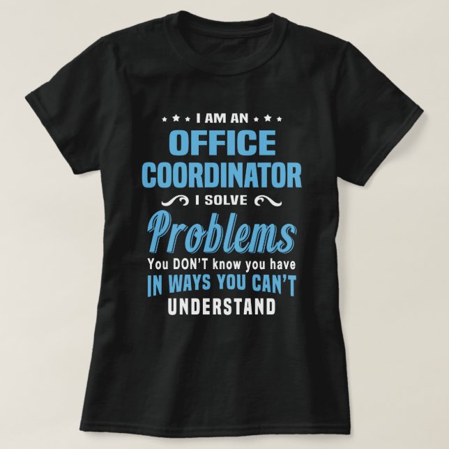 T-shirt Coordonnateur du bureau (Design devant)
