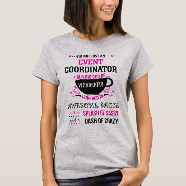 T-shirt Coordonnatrice de l'événement Merveilleux Sassy (Devant)
