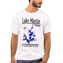 Coordonnées de la carte nautique bleue du lac Mart