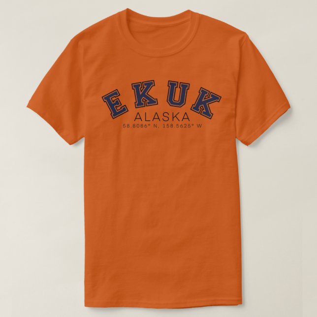 T-shirt Coordonnées d'Ekuk Alaska (Design devant)