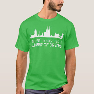 T-shirt Coordonnées GPS Ville De Cologne Skyline