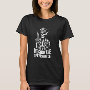 T-shirt Cop Skeleton application de la loi - mince ligne b