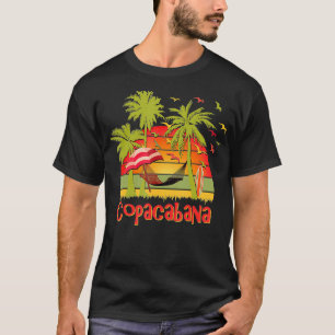 T-shirt Copacabana Tropical Beach Hammock Sunset