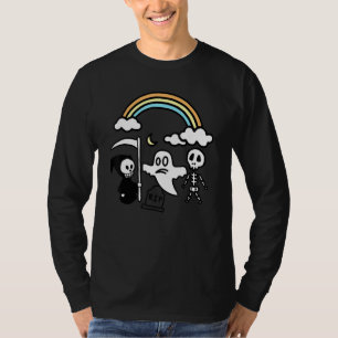 T-shirt Copains Fantômes Faucheuse Arc-en-ciel Halloween