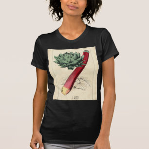 T-shirt Copie botanique de rhubarbe vintage