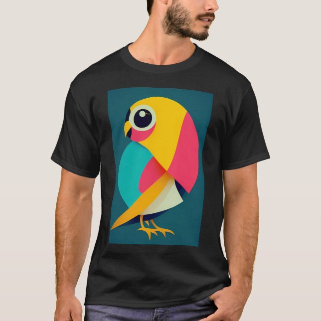 T-shirt Copie de l'art de l'oiseau mignon (Devant)