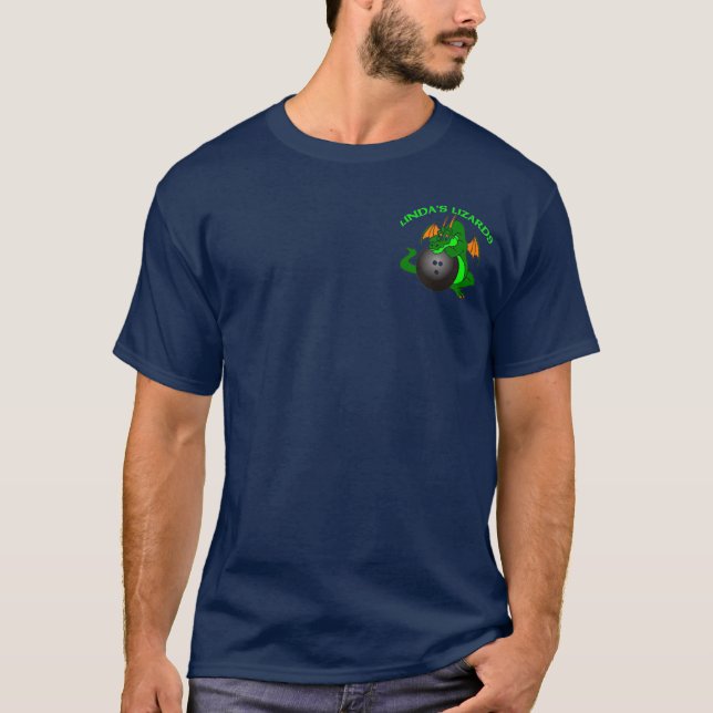 T-shirt Copie du logo 4 de bowling de dragon, logo de (Devant)