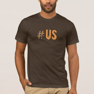 T-shirt Copie orange de #US de Hashtag toutes les couleurs