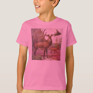T-shirt Copie préhistorique d'antiquité d'animaux de cerfs