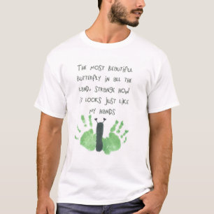 T-shirt copies de main de papillon