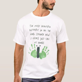 T-shirt copies de main de papillon