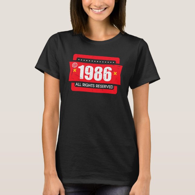 T-shirt Copyright 1986 All Rights Reserve (Devant)