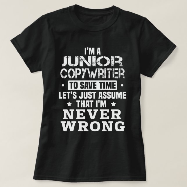 T-shirt Copywriter junior (Design devant)